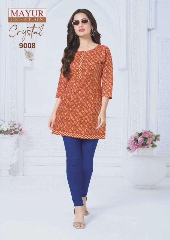 Mayur crystal vol-9 short top wholesale printed kurti online